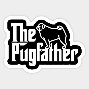 Pug Daddy Design: The Pugfather Sticker